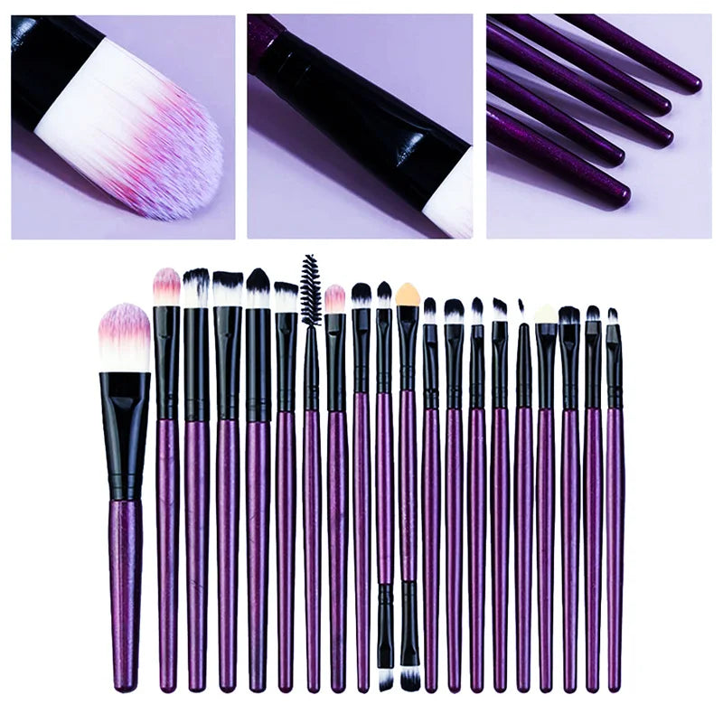 20Pcs Makeup Brush Set Eyeliner Brush Blending Brush Makeup Brushes for Cheeks Eye Cosmetic Foundation