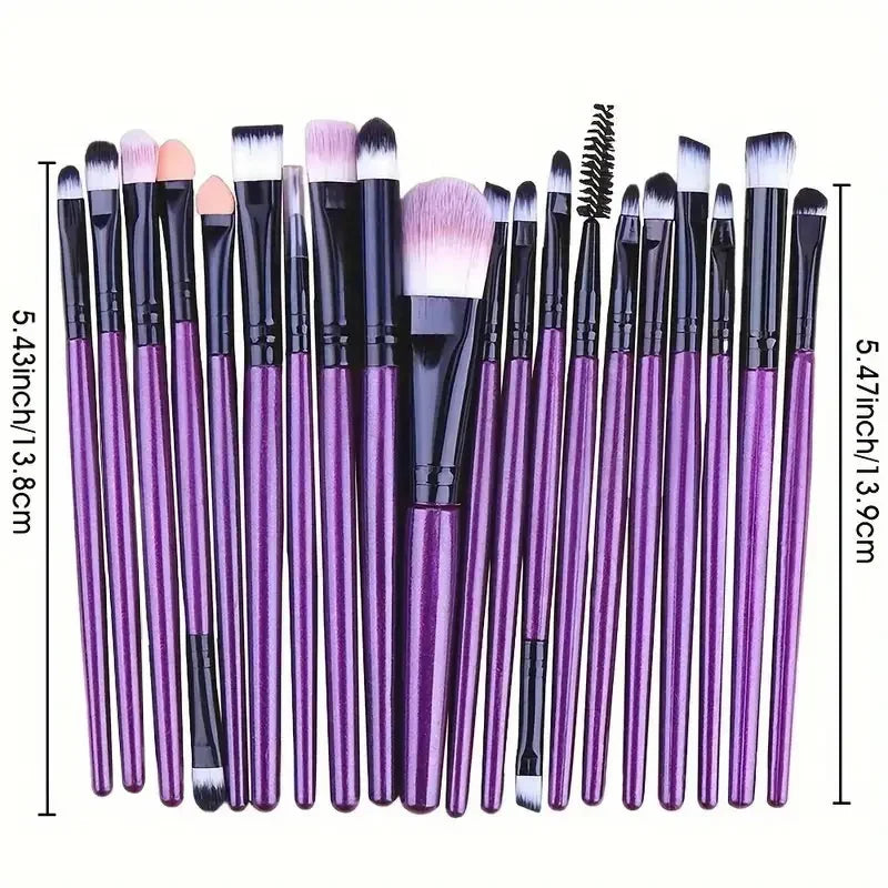 20Pcs Makeup Brush Set Eyeliner Brush Blending Brush Makeup Brushes for Cheeks Eye Cosmetic Foundation