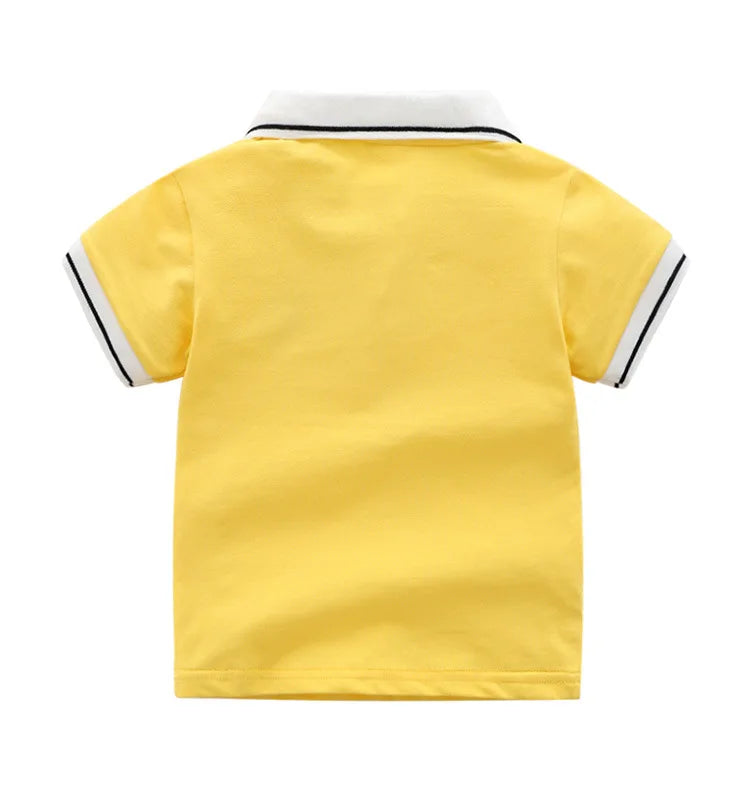 Summer Boys Shirts Cotton Kids Polo T-shirts