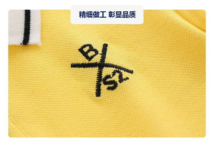Summer Boys Shirts Cotton Kids Polo T-shirts