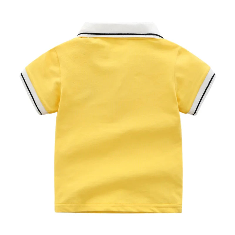 Summer Boys Shirts Cotton Kids Polo T-shirts