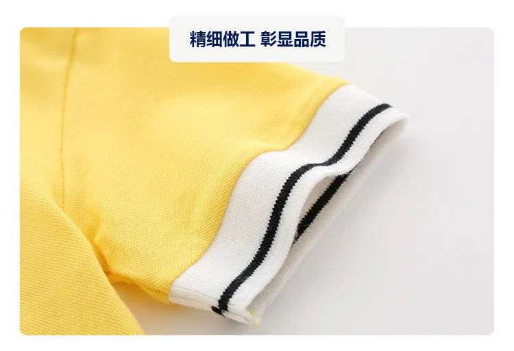 Summer Boys Shirts Cotton Kids Polo T-shirts