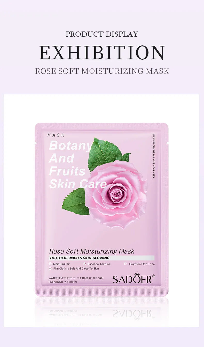 8pcs Natural Plant Face Mask Beauty Skincare Facial Masks