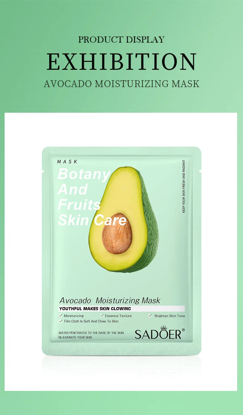 8pcs Natural Plant Face Mask Beauty Skincare Facial Masks