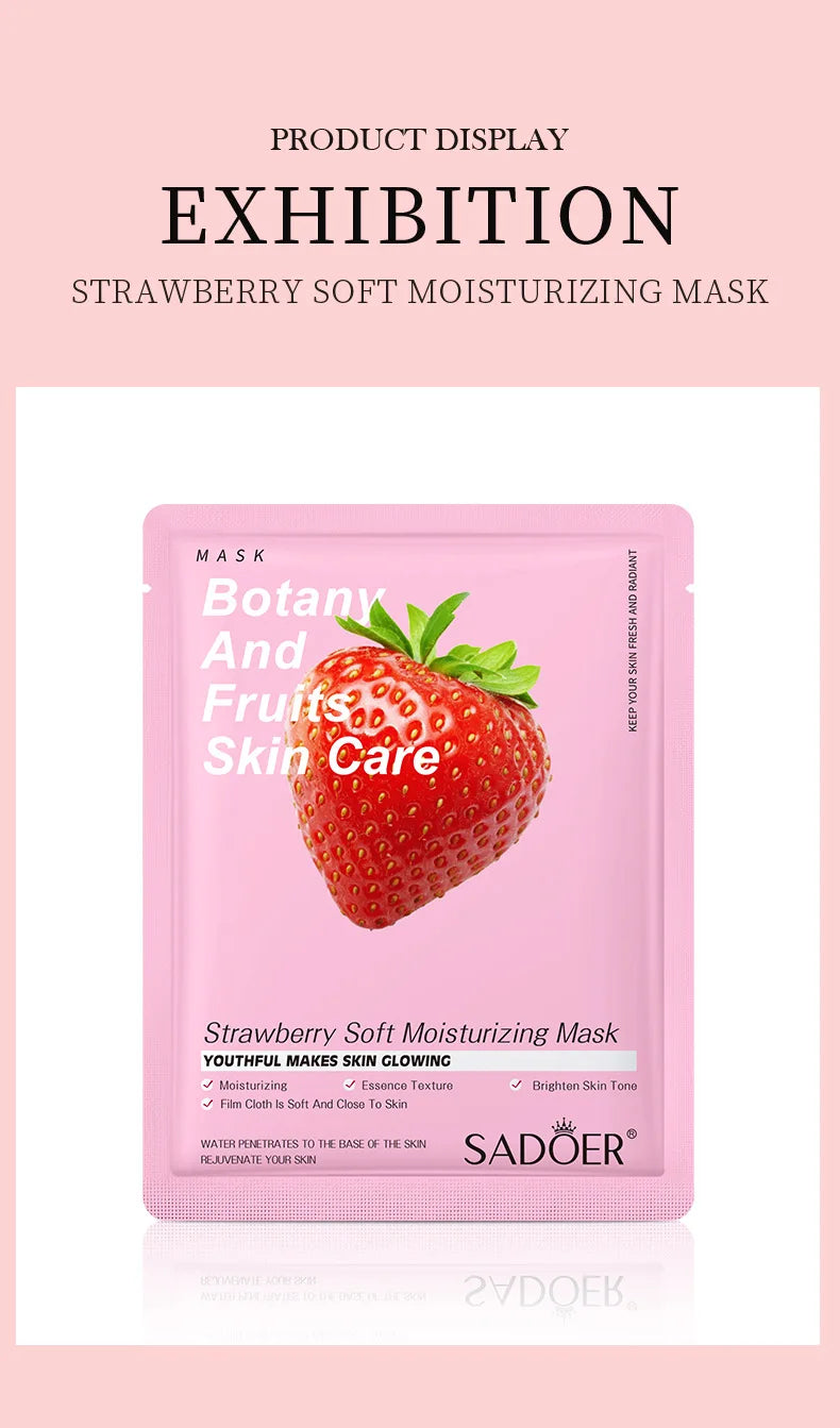 8pcs Natural Plant Face Mask Beauty Skincare Facial Masks