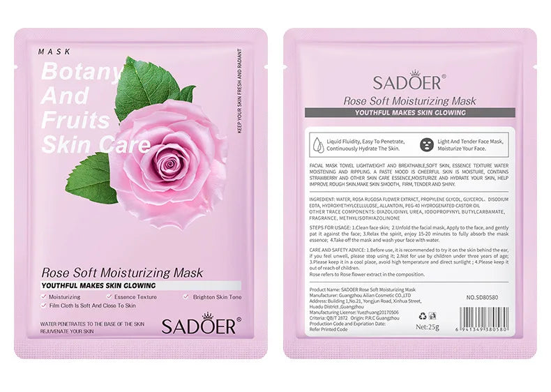 8pcs Natural Plant Face Mask Beauty Skincare Facial Masks