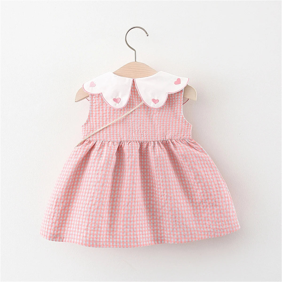 Summer Newborn 2-Piece Girl Infant Cotton Dress And Backpack