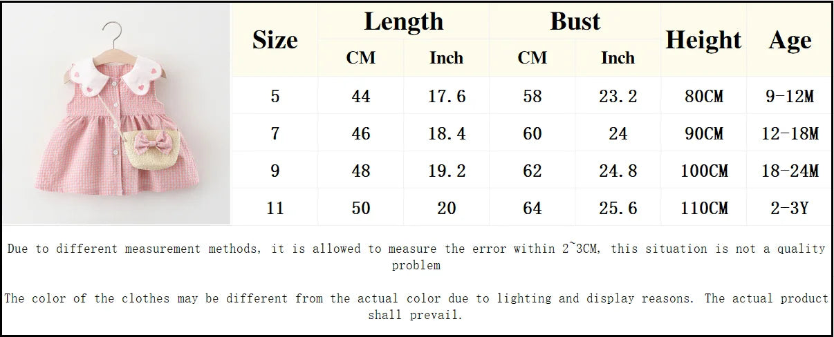 Summer Newborn 2-Piece Girl Infant Cotton Dress And Backpack