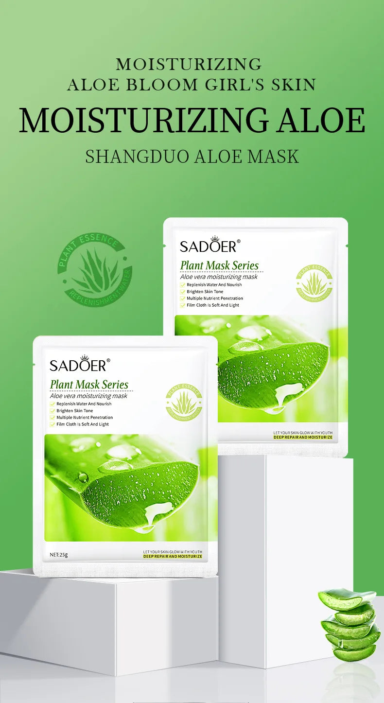 8pcs Natural Plant Face Mask Beauty Skincare Facial Masks