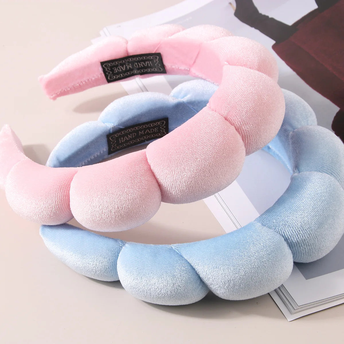 Sponge Spa Headband with Wristbands for Washing Face, Skin Care Makeup Removal Shower for Women and Girls