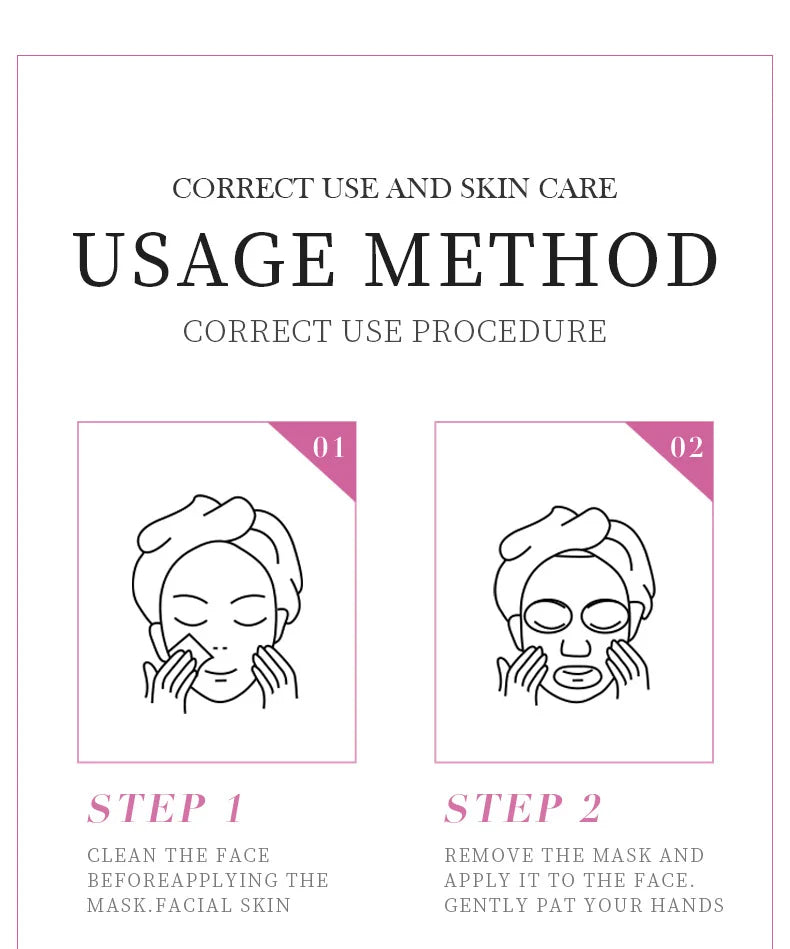 8pcs Natural Plant Face Mask Beauty Skincare Facial Masks