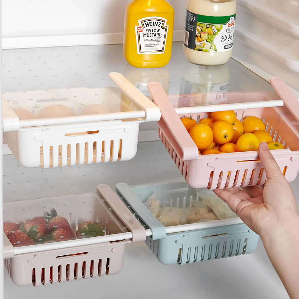 Hanging Refrigerator Storage Basket Adjustable