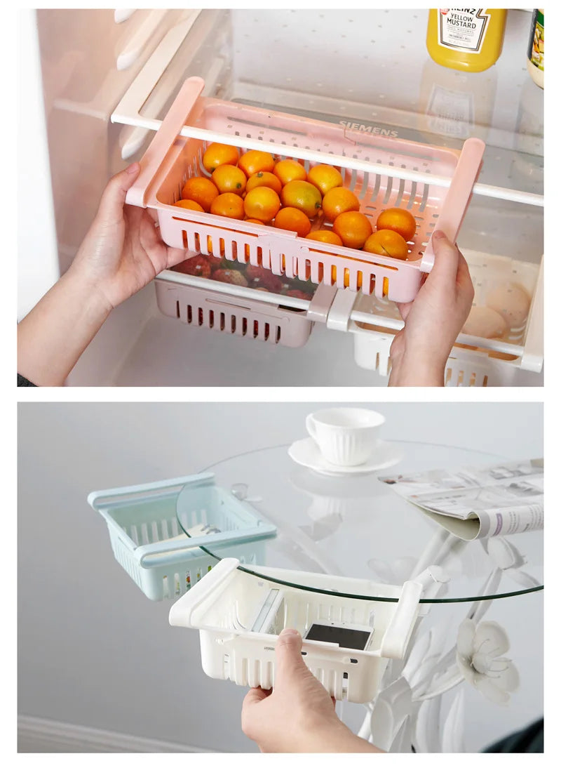 Hanging Refrigerator Storage Basket Adjustable