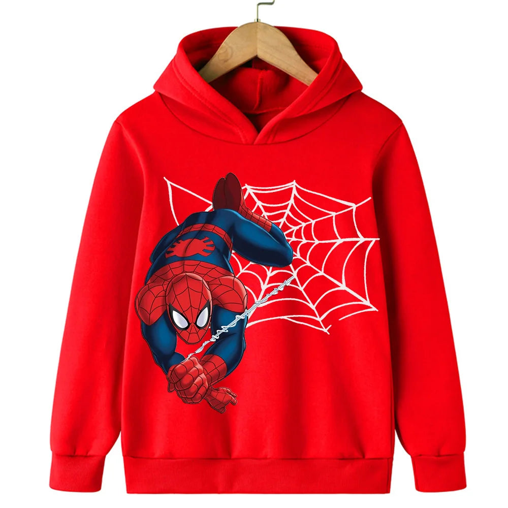 New Spring and Autumn red and blue Spiderman thin children's clothing