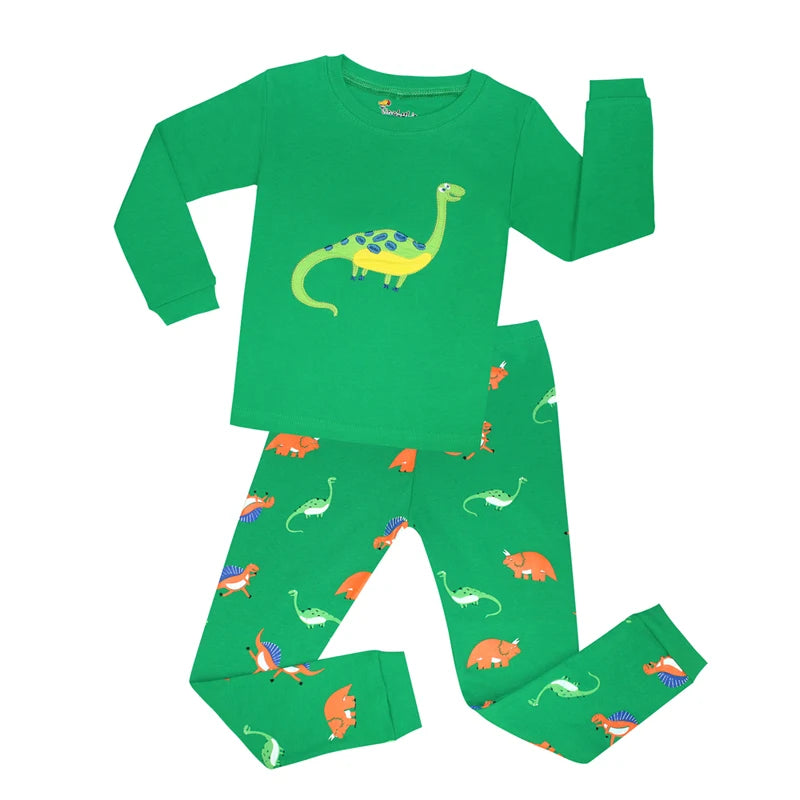 Animal Cartoon Boys Pajamas Sets Children's Sleepwear