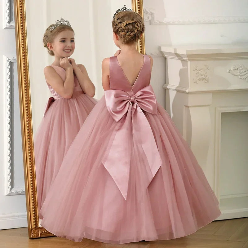 Elegant Teenage Girls Party Prom Long Gown Dress 5-14Yrs