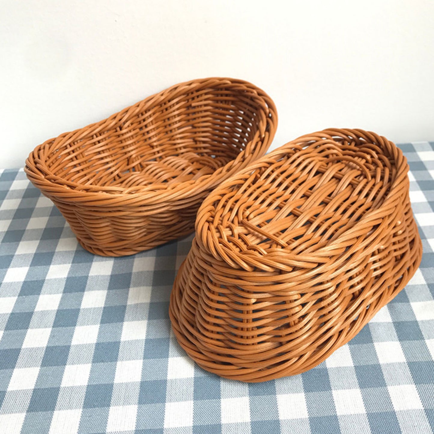 Hand Woven Rattan Basket - Suitable for Restaurant, Vegetables, Storage