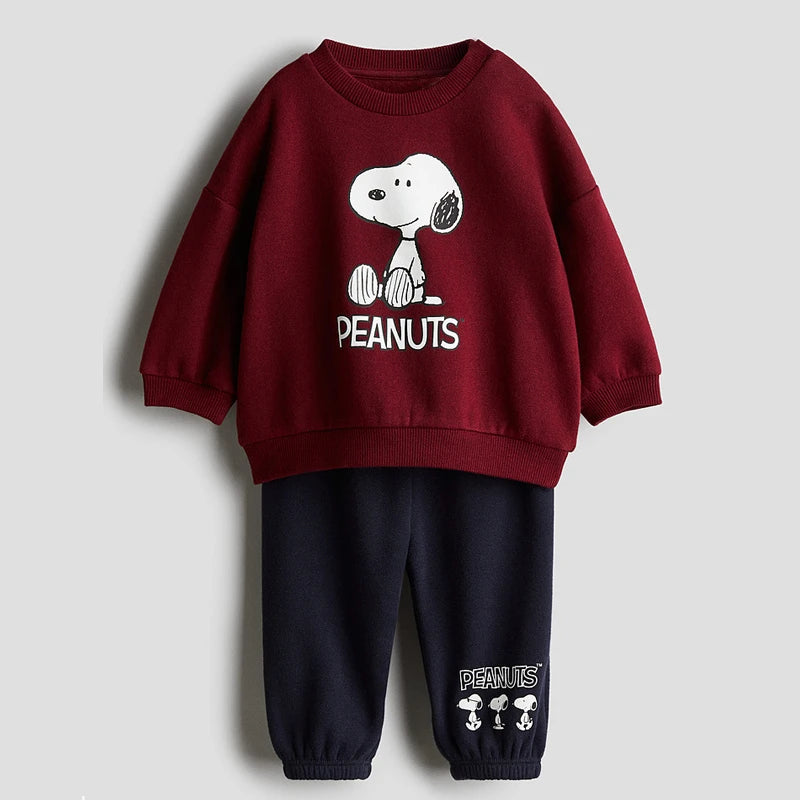 Disney Mickey Mouse Sweatshirt+Pants Two Piece Set Spring Autumn Wear