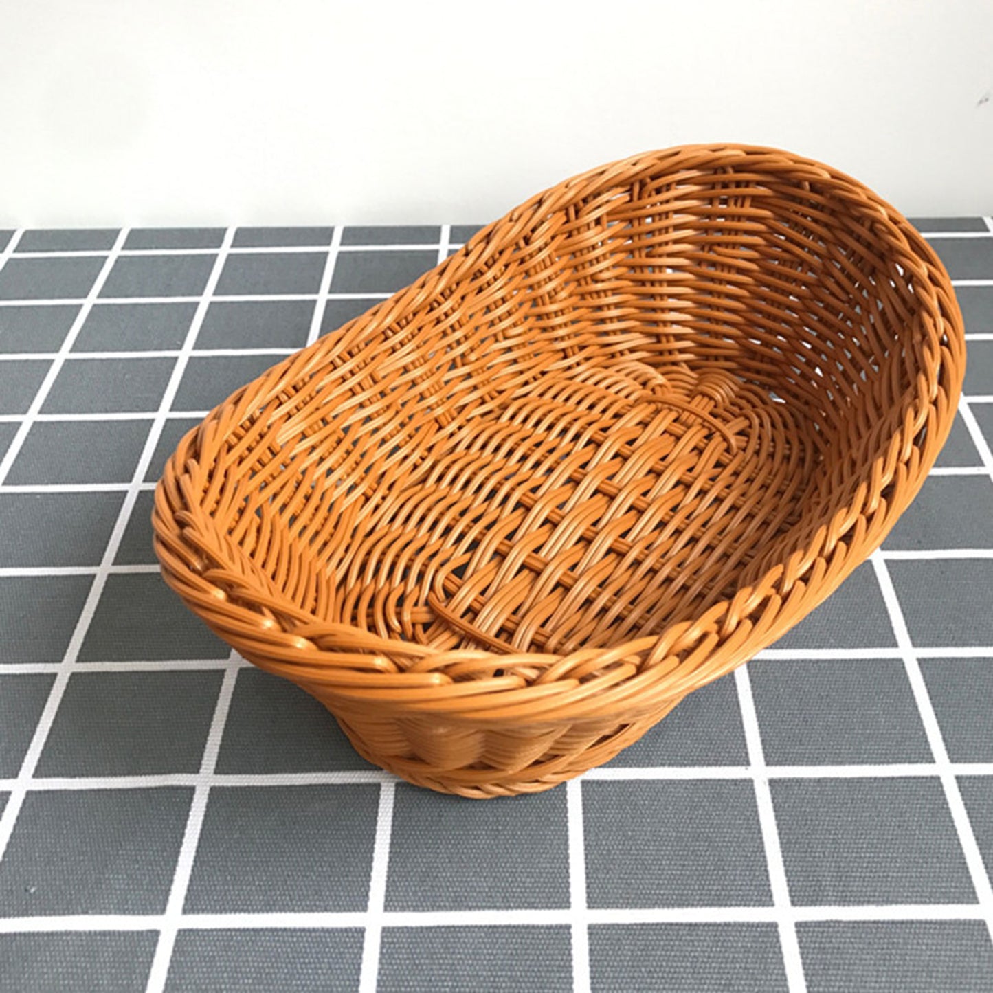 Hand Woven Rattan Basket - Suitable for Restaurant, Vegetables, Storage