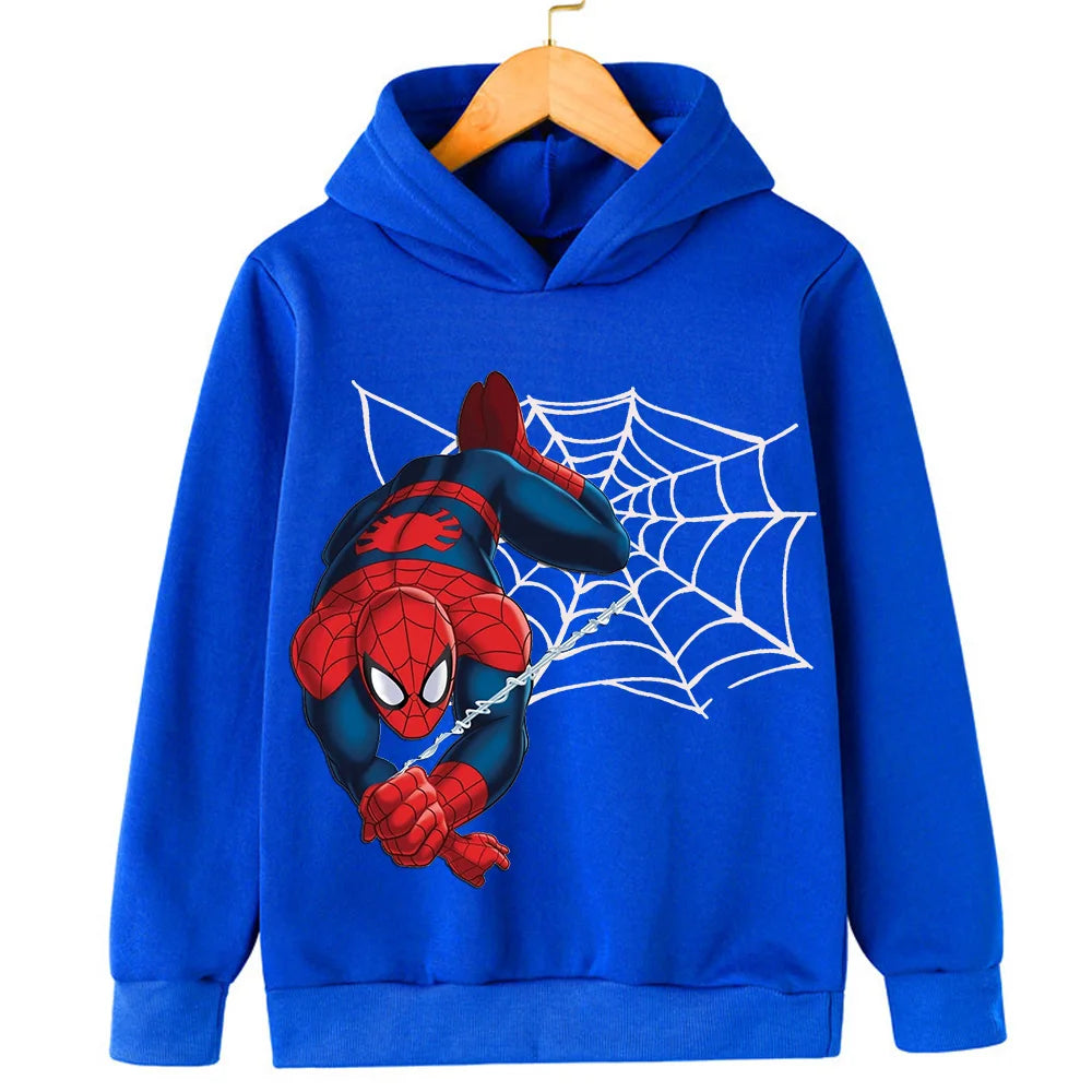 New Spring and Autumn red and blue Spiderman thin children's clothing