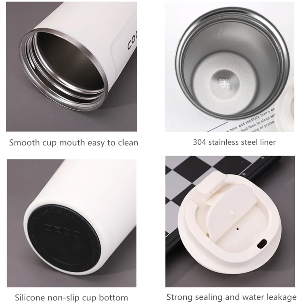 380/510ML Thermo Cafe Leak_Proof Travel Thermo Cup Double Stainless Steel for Tea Water Coffee