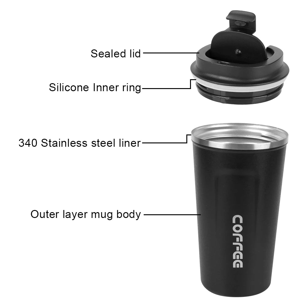 380/510ML Thermo Cafe Leak_Proof Travel Thermo Cup Double Stainless Steel for Tea Water Coffee