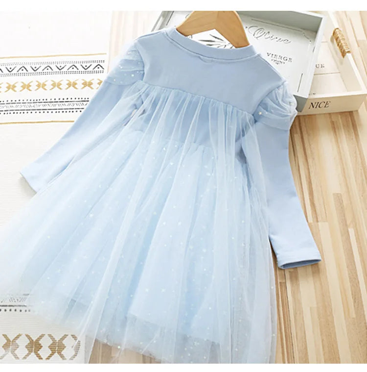 Frozen Princess Dress Girls Long-sleeved For Children's Party