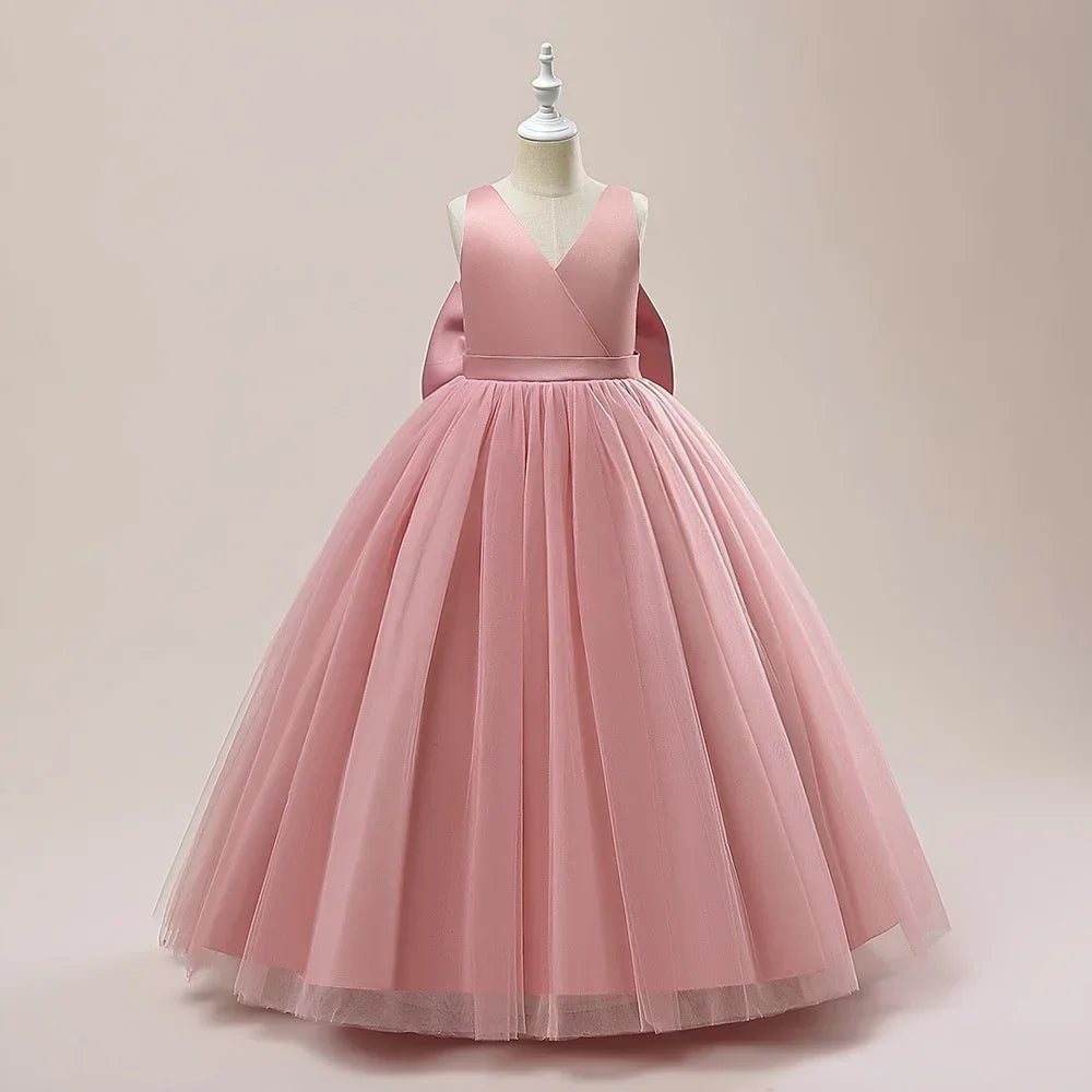 Elegant Teenage Girls Party Prom Long Gown Dress 5-14Yrs