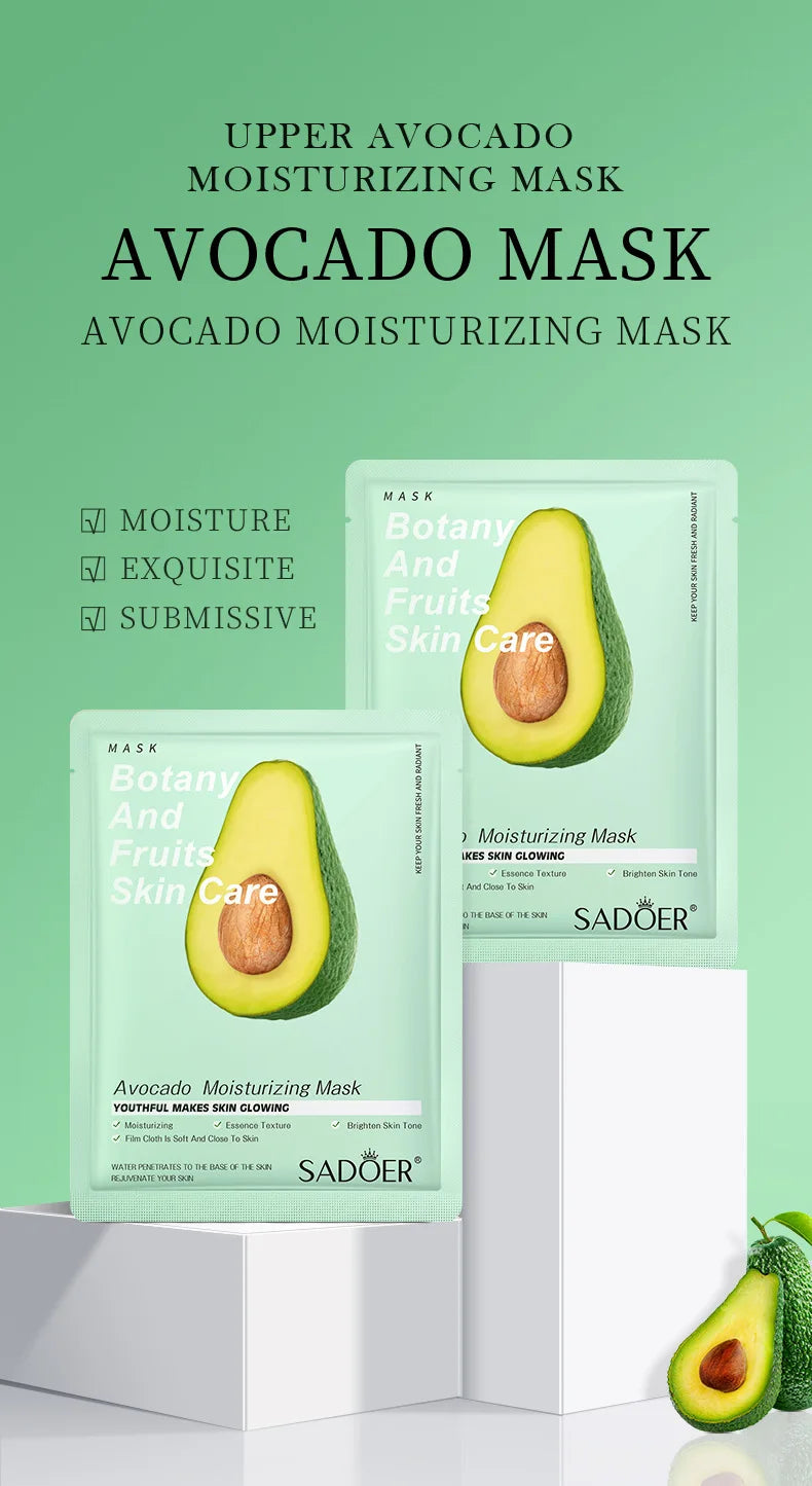 8pcs Natural Plant Face Mask Beauty Skincare Facial Masks