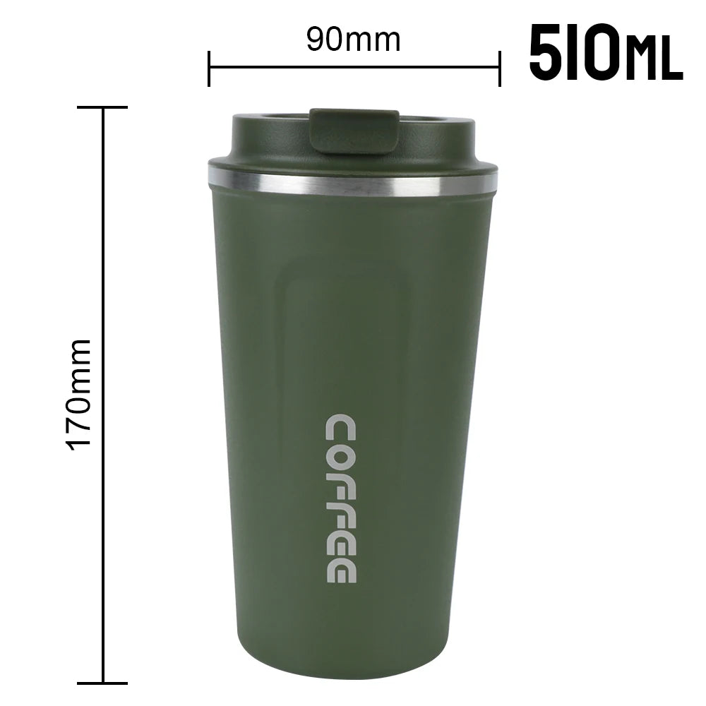 380/510ML Thermo Cafe Leak_Proof Travel Thermo Cup Double Stainless Steel for Tea Water Coffee