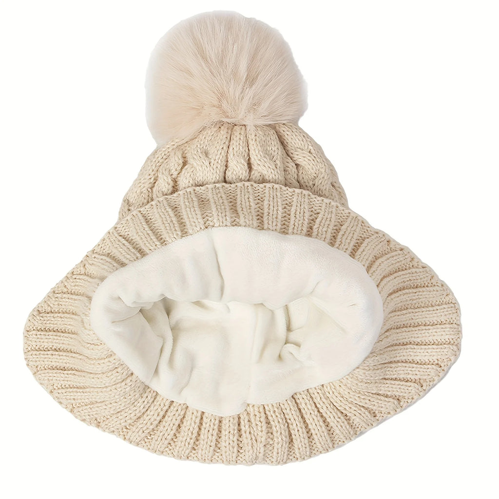 Set of 3 Pieces of Children's Winter Hats, Scarves, and Gloves for Boys and Girls Aged 3-8