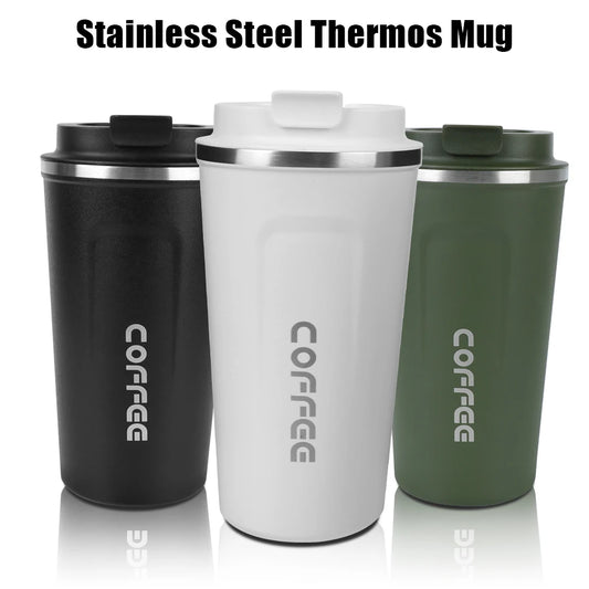 380/510ML Thermo Cafe Leak_Proof Travel Thermo Cup Double Stainless Steel for Tea Water Coffee