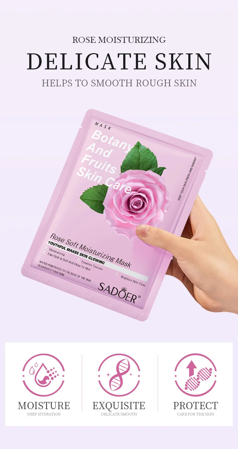 8pcs Natural Plant Face Mask Beauty Skincare Facial Masks