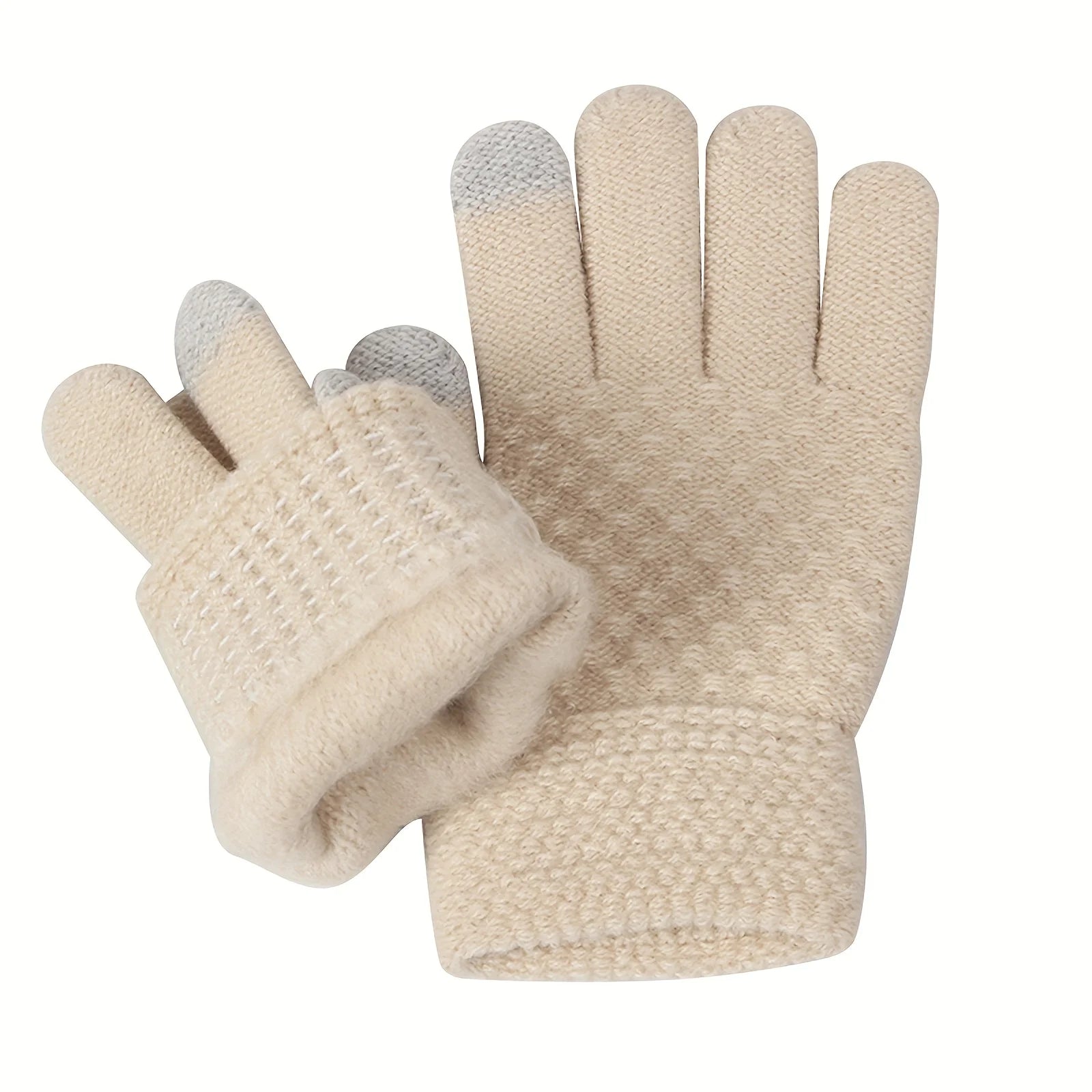 Set of 3 Pieces of Children's Winter Hats, Scarves, and Gloves for Boys and Girls Aged 3-8