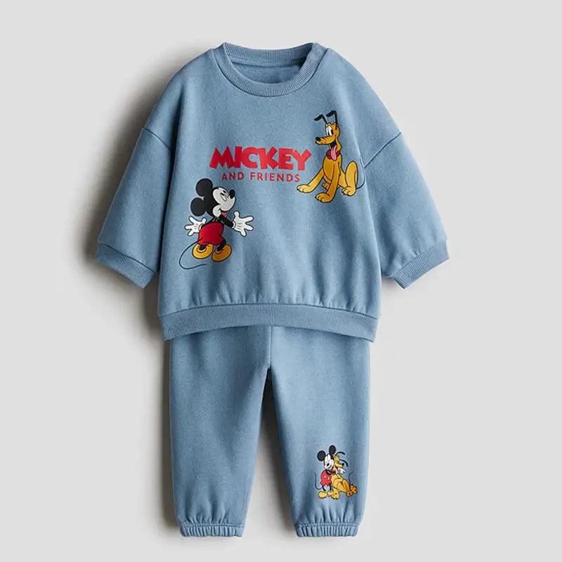 Disney Mickey Mouse Sweatshirt+Pants Two Piece Set Spring Autumn Wear
