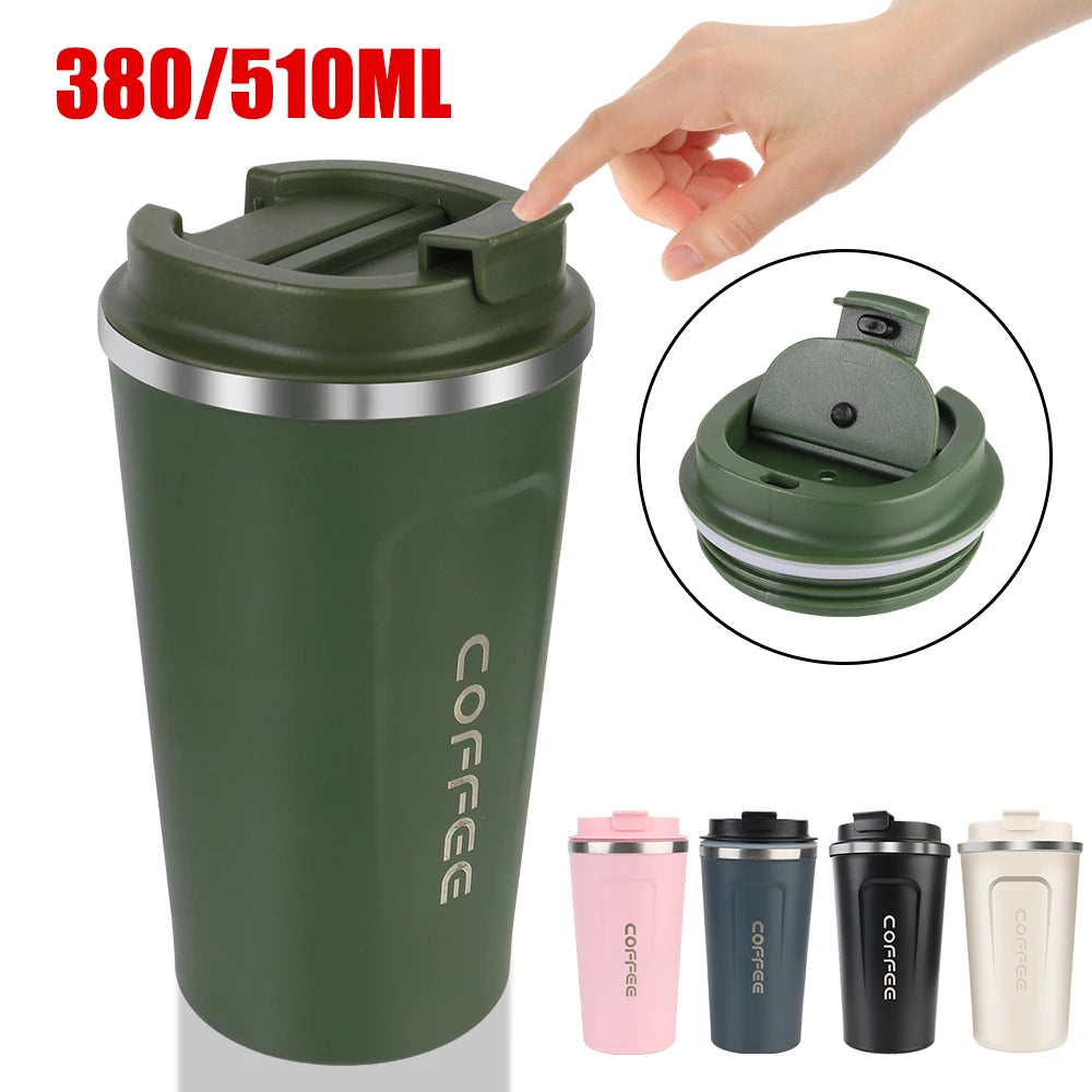 380/510ML Thermo Cafe Leak_Proof Travel Thermo Cup Double Stainless Steel for Tea Water Coffee