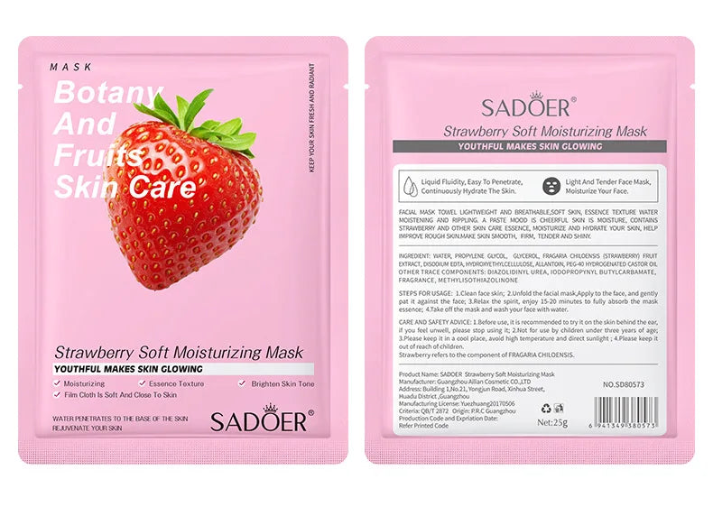 8pcs Natural Plant Face Mask Beauty Skincare Facial Masks