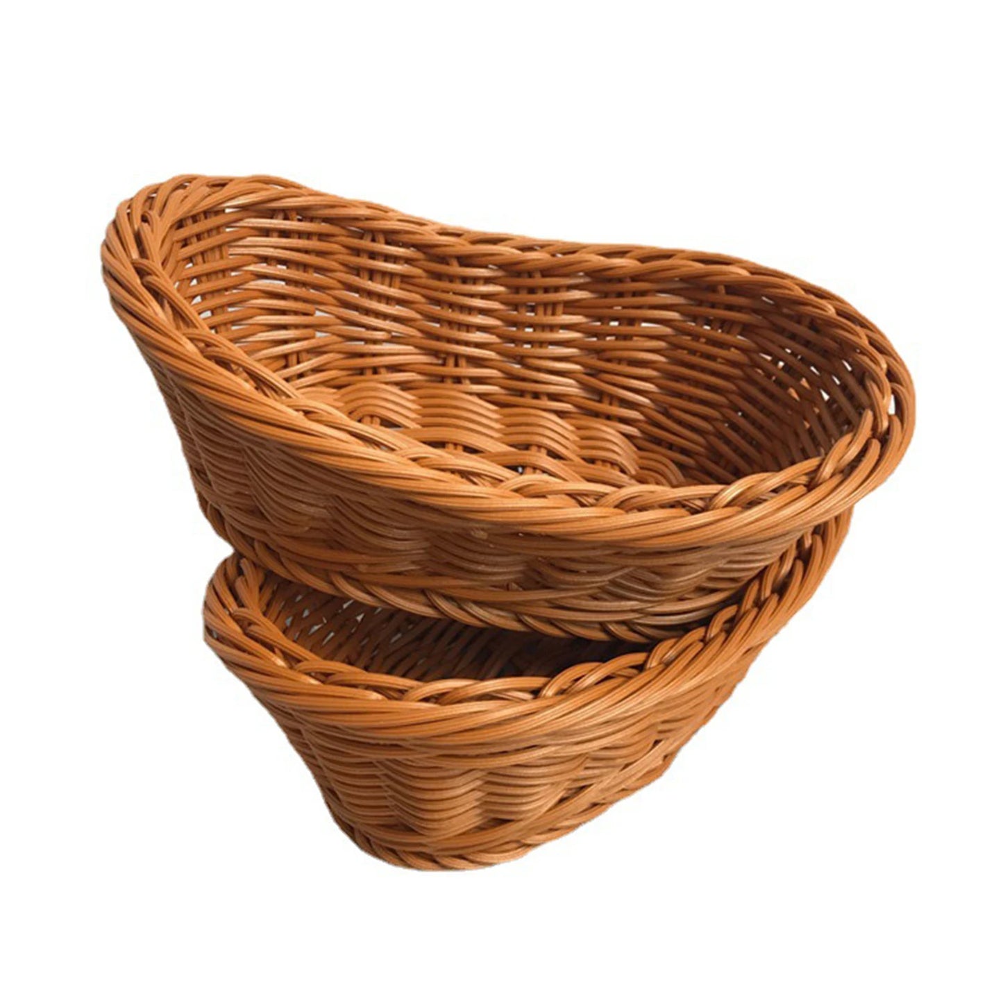 Hand Woven Rattan Basket - Suitable for Restaurant, Vegetables, Storage